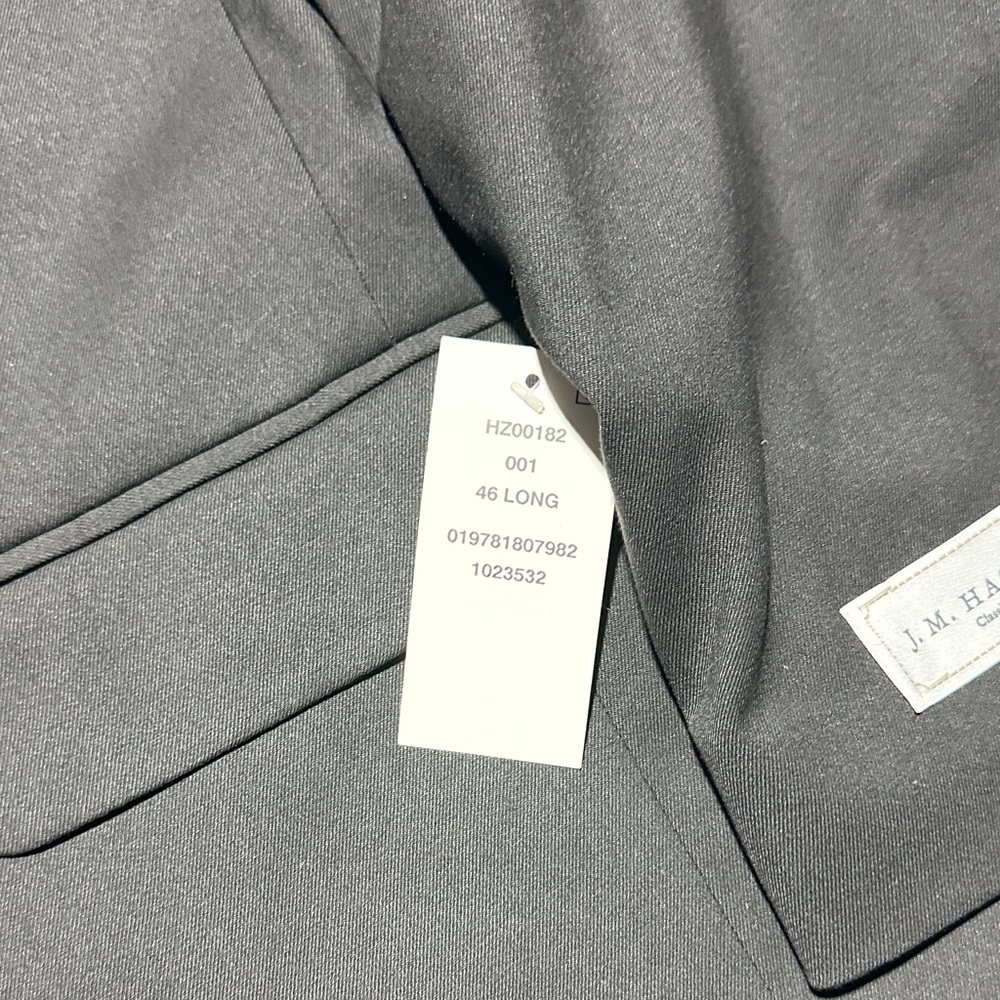 NWT J.M. Haggar Premium Classic Fit Stretch Black Suit Jacket Size 46 Long - Picture 6 of 9